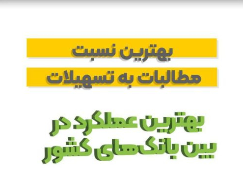 بهترین نسبت مطالبات به تسهیلات