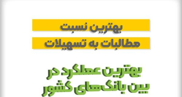 بهترین نسبت مطالبات به تسهیلات